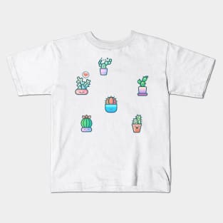 kawaii cactus cute cacti Kids T-Shirt